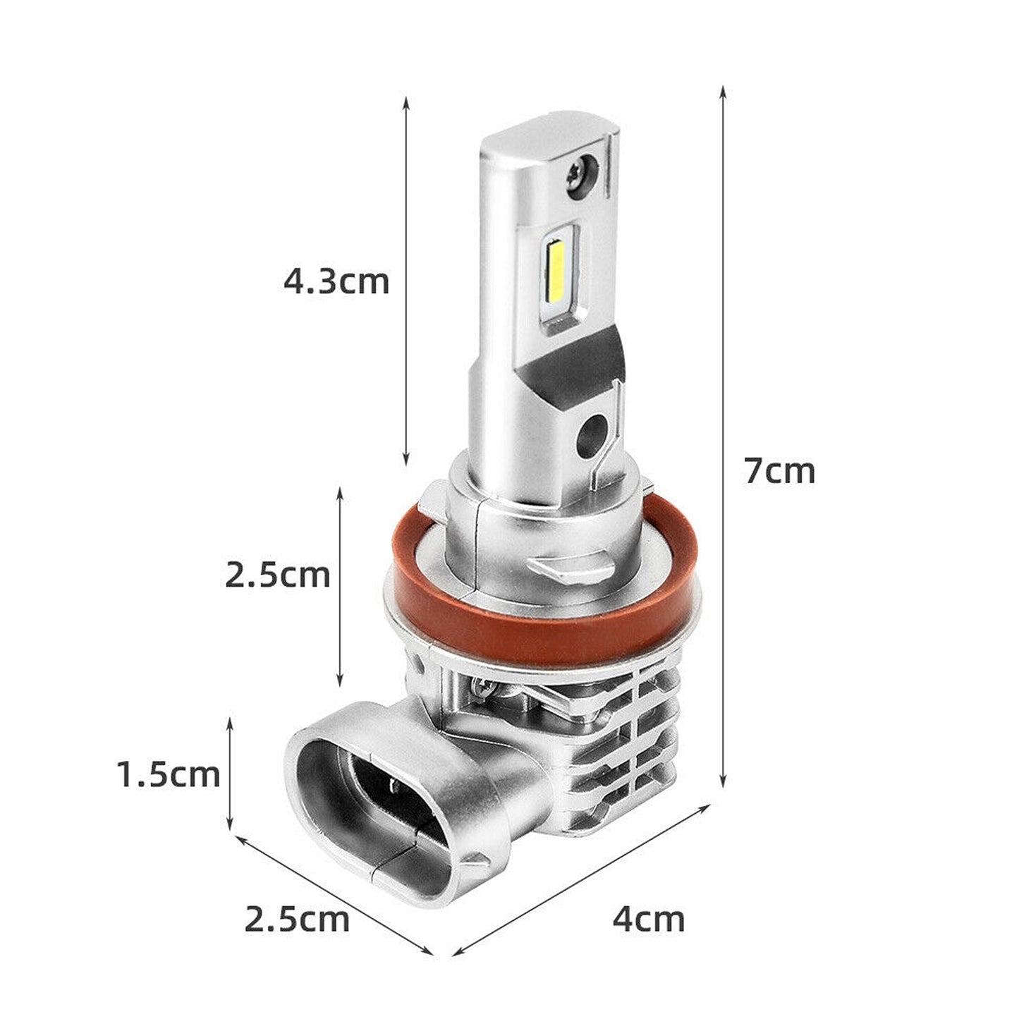 2pcs LED Headlight Conversion Kit H11 H8 H9 Bulbs for Fog and Low Beam 6500K