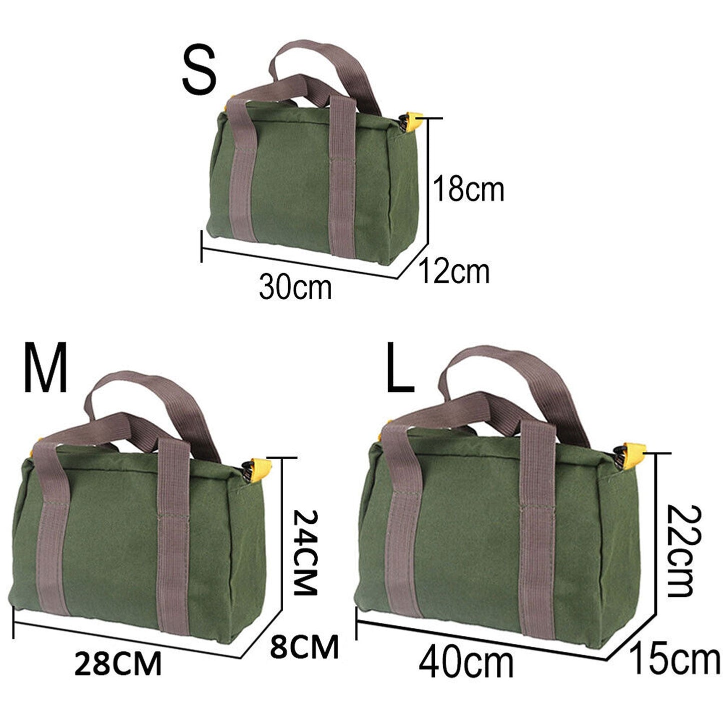 Portable Heavy Duty Canvas Tool Bag Waterproof Hand Toolkit Case