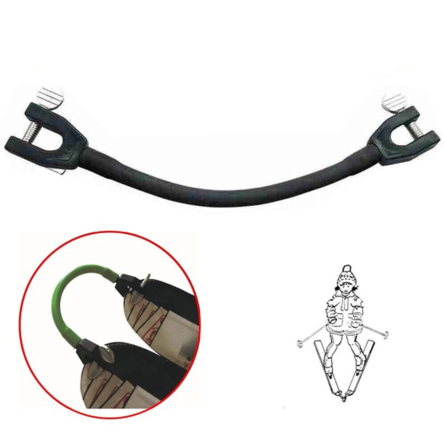Winter Ski Tip Connector Elastic Clip for Kids Beginner