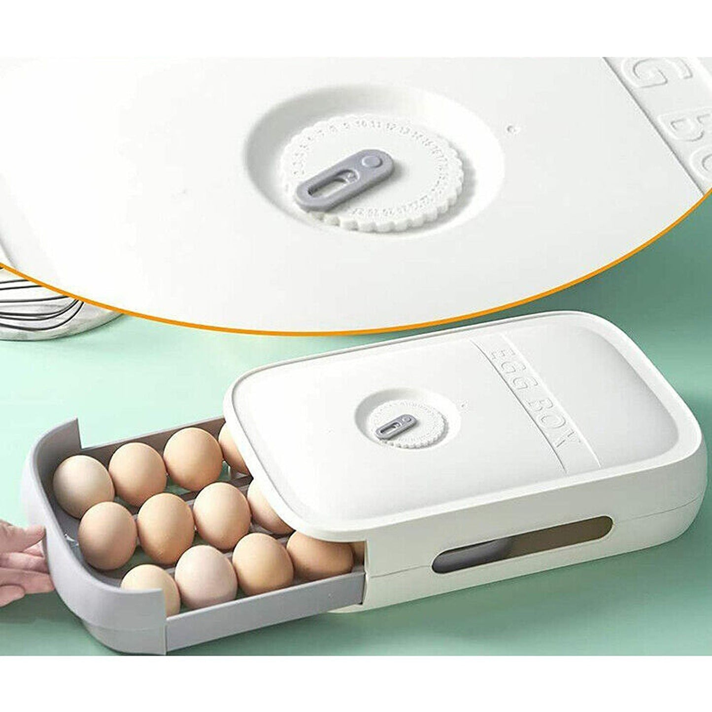 Egg Storage Drawer Type Tray Fruit and Food Kitchen Container