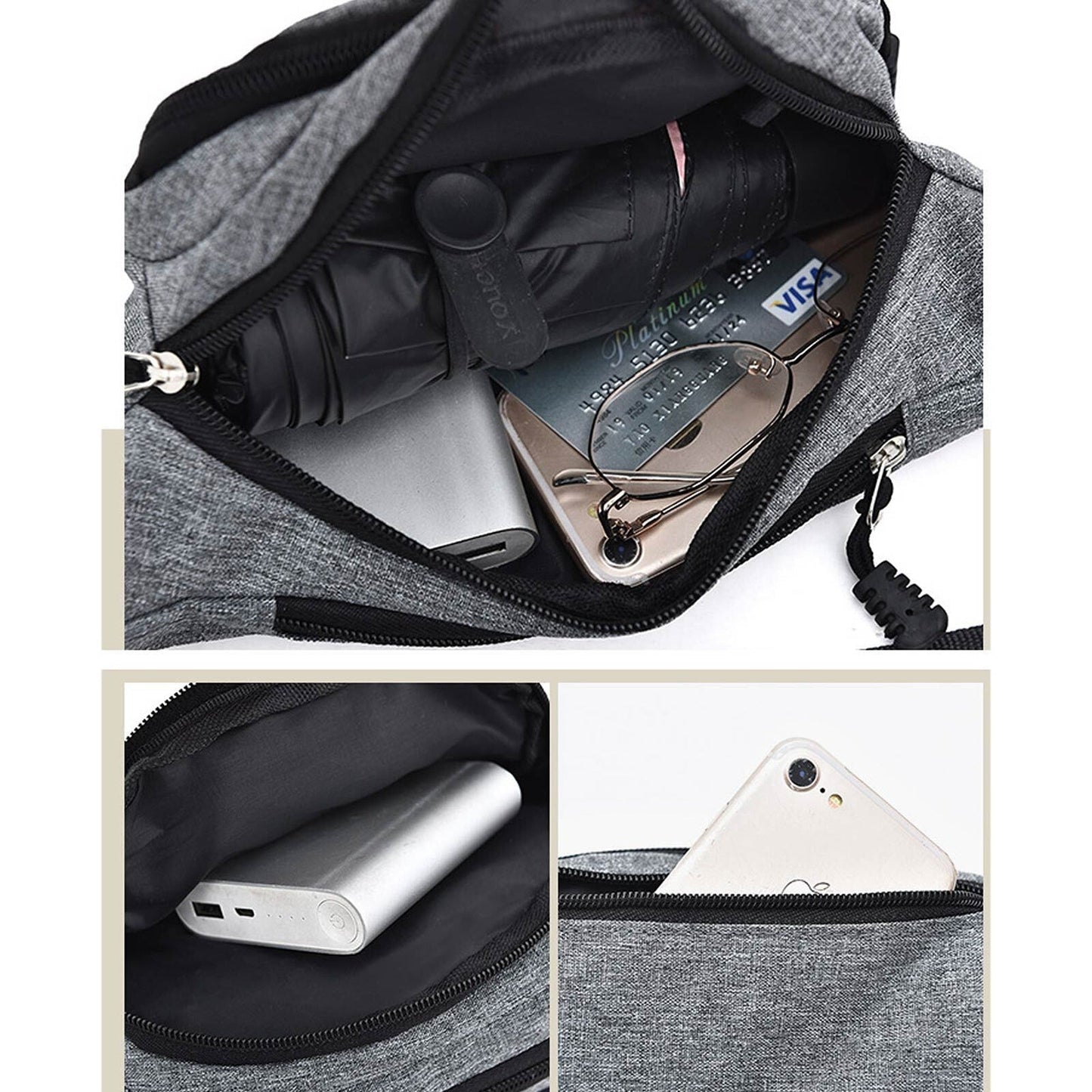Unisex Fanny Pack Waist Bum Bag Holiday Travel Money Belt Pouch
