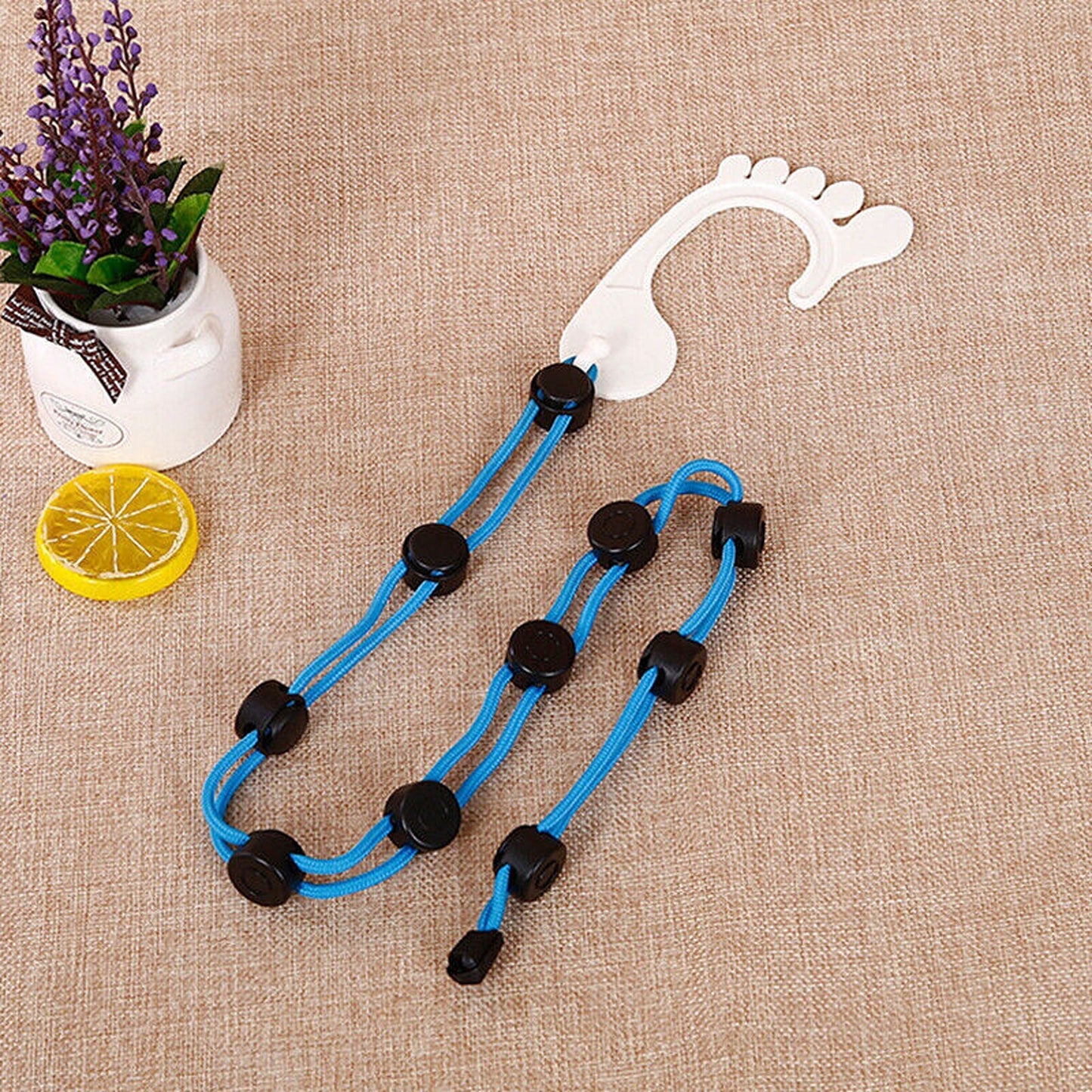 Laundry Sock Tidy Clips and Rope Storage Organizer