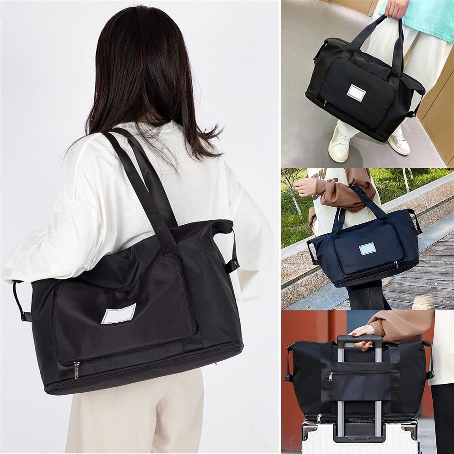 Folding Unisex Travel Bag with Waterproof Large Capacity