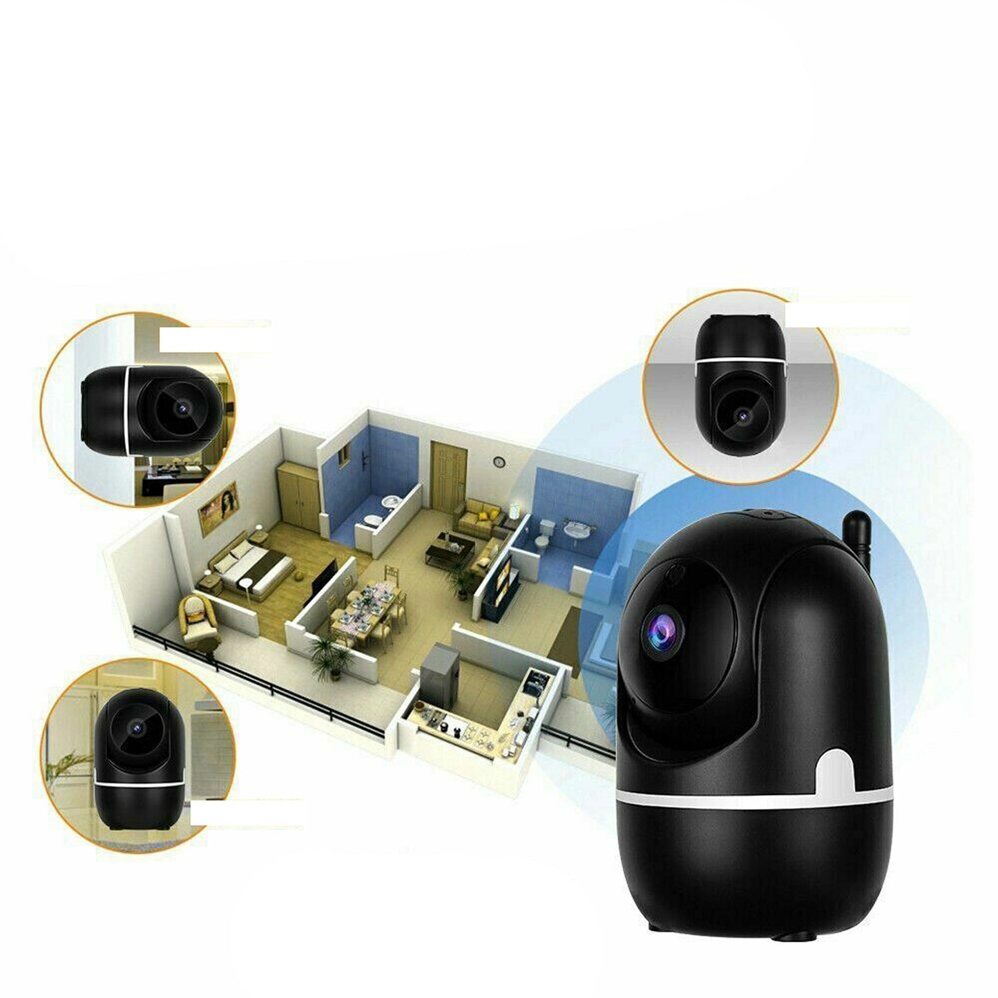 Wireless 1080P Security Camera Indoor WiFi System for Home and Pets