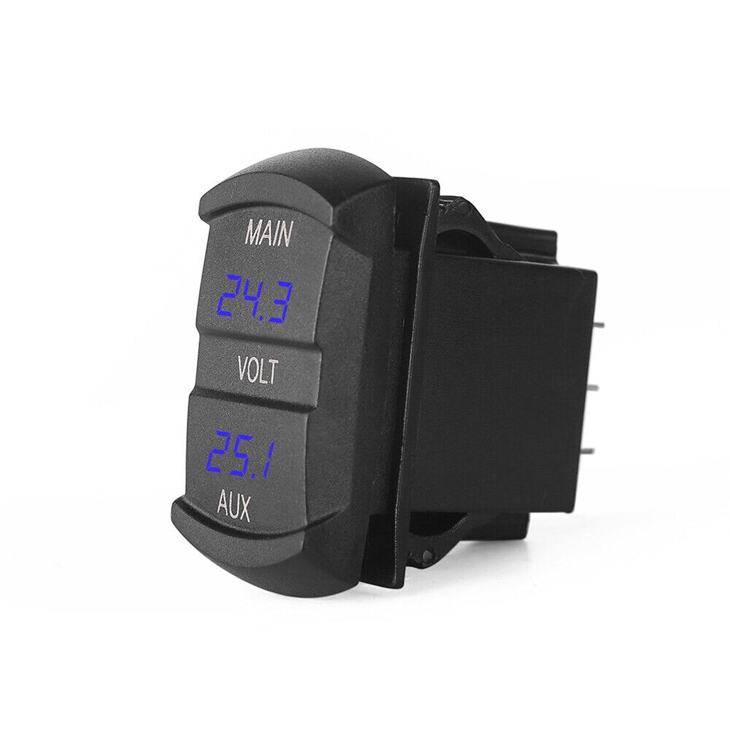 Dual Battery Volt Meter for Marine Vehicles LED Digital Display