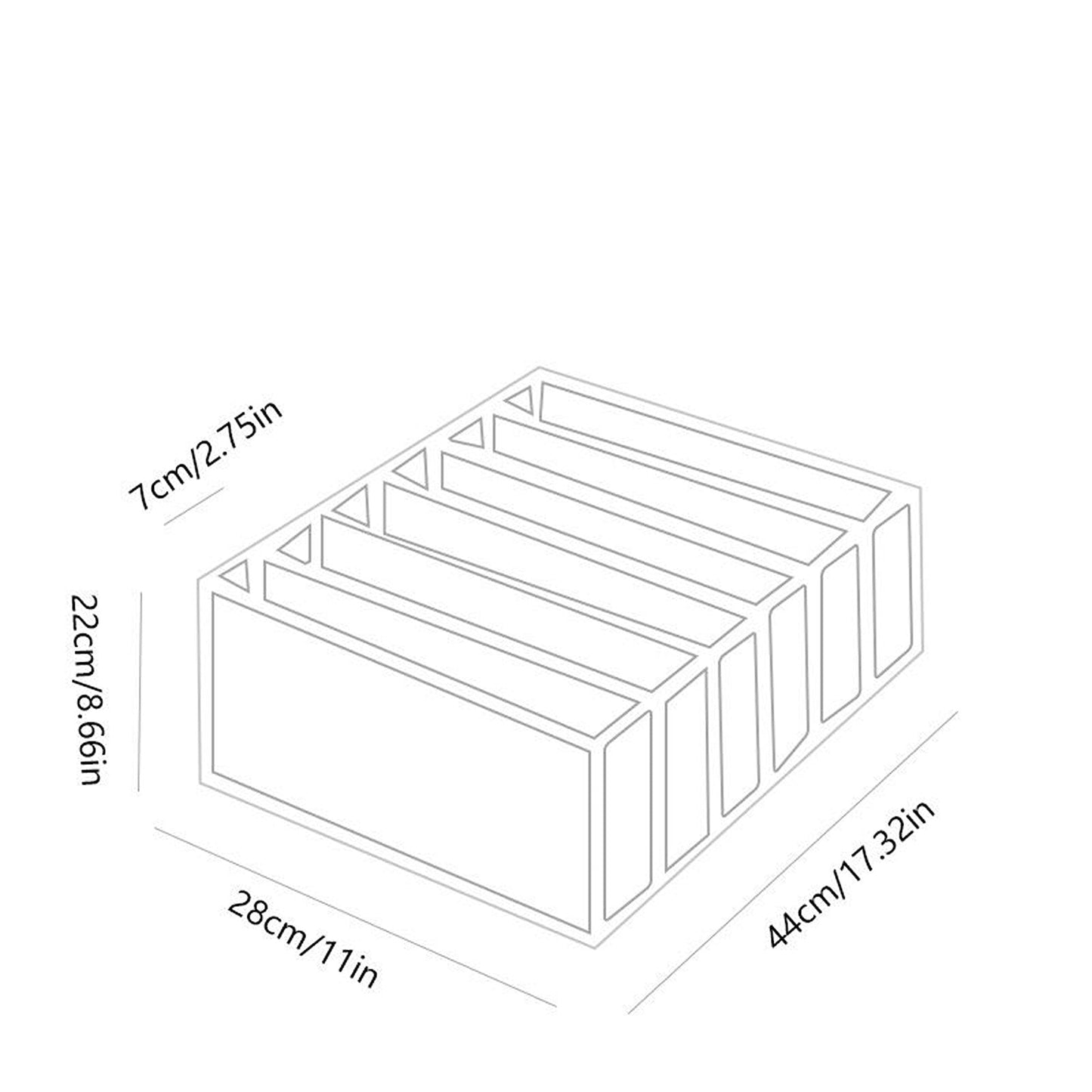 Drawer Organizer for Clothes and Jeans Grey Wardrobe Storage Boxes