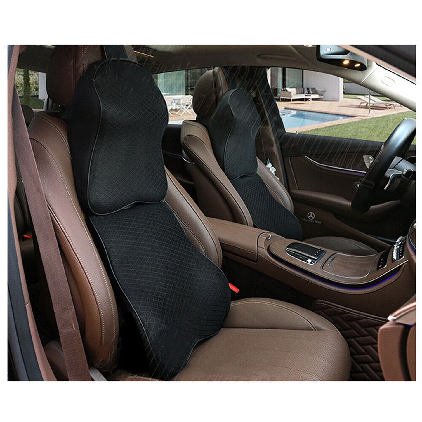 Memory Foam Car Seat Headrest Pad Neck Support Cushion for Comfort