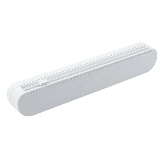 Kitchen Wrap Dispenser with Plastic Cutter for Foil and Cling Film