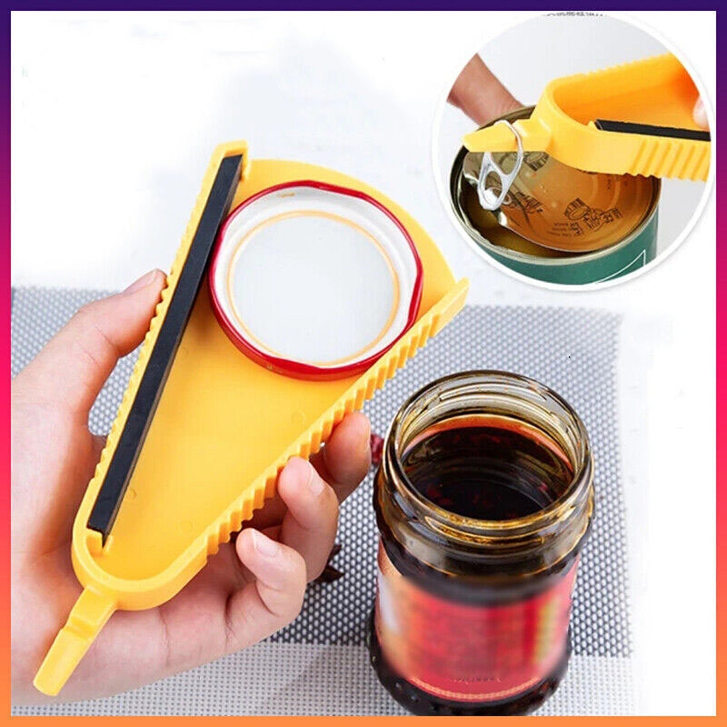 Multipurpose Adjustable Jar and Bottle Opener for Seniors