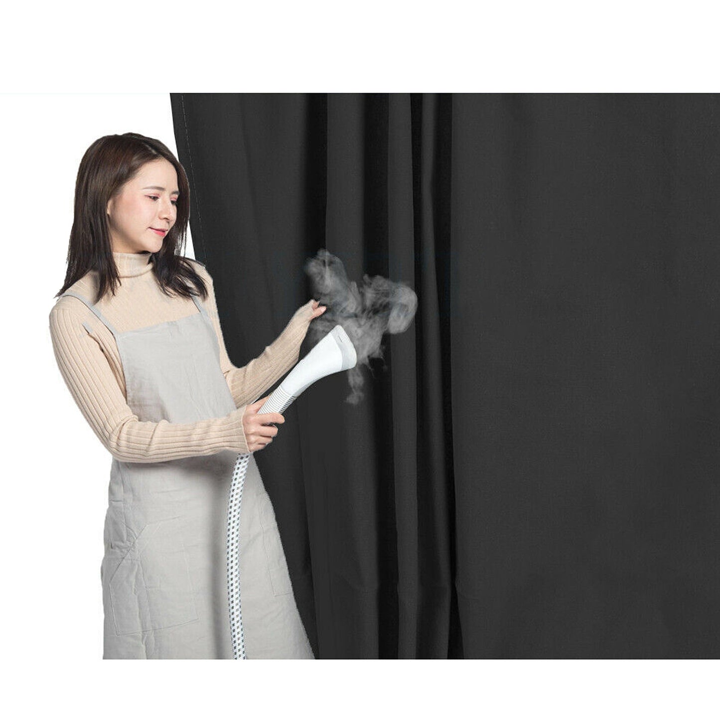 Studio Photo Black Muslin Backdrop with Support Stand Kit - 3.6M