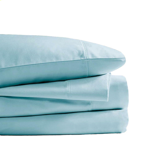 Aqua Egyptian Cotton Ultra Soft Sheet Set - Flat and Fitted