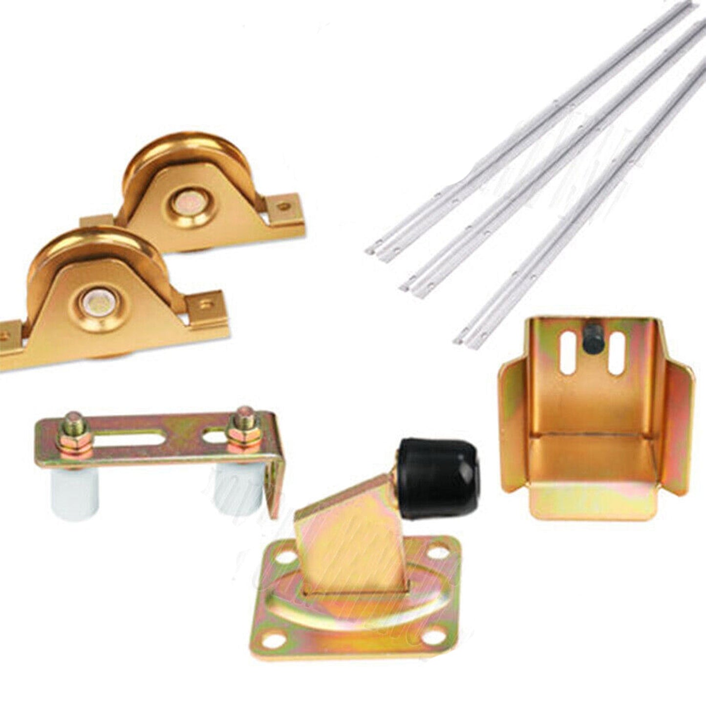 Steel Hardware Kit for Sliding Gate with Wheels Track Keeper Roller Guide