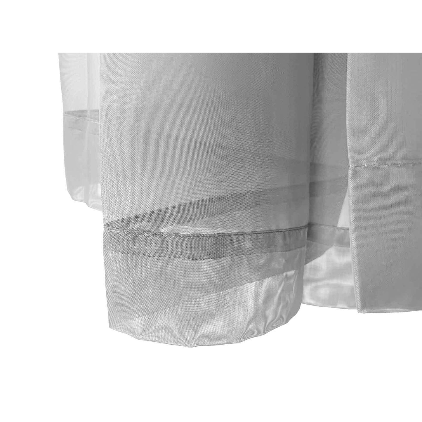 Organza Voile Sheer Curtain with Rod Pocket for Window Draping
