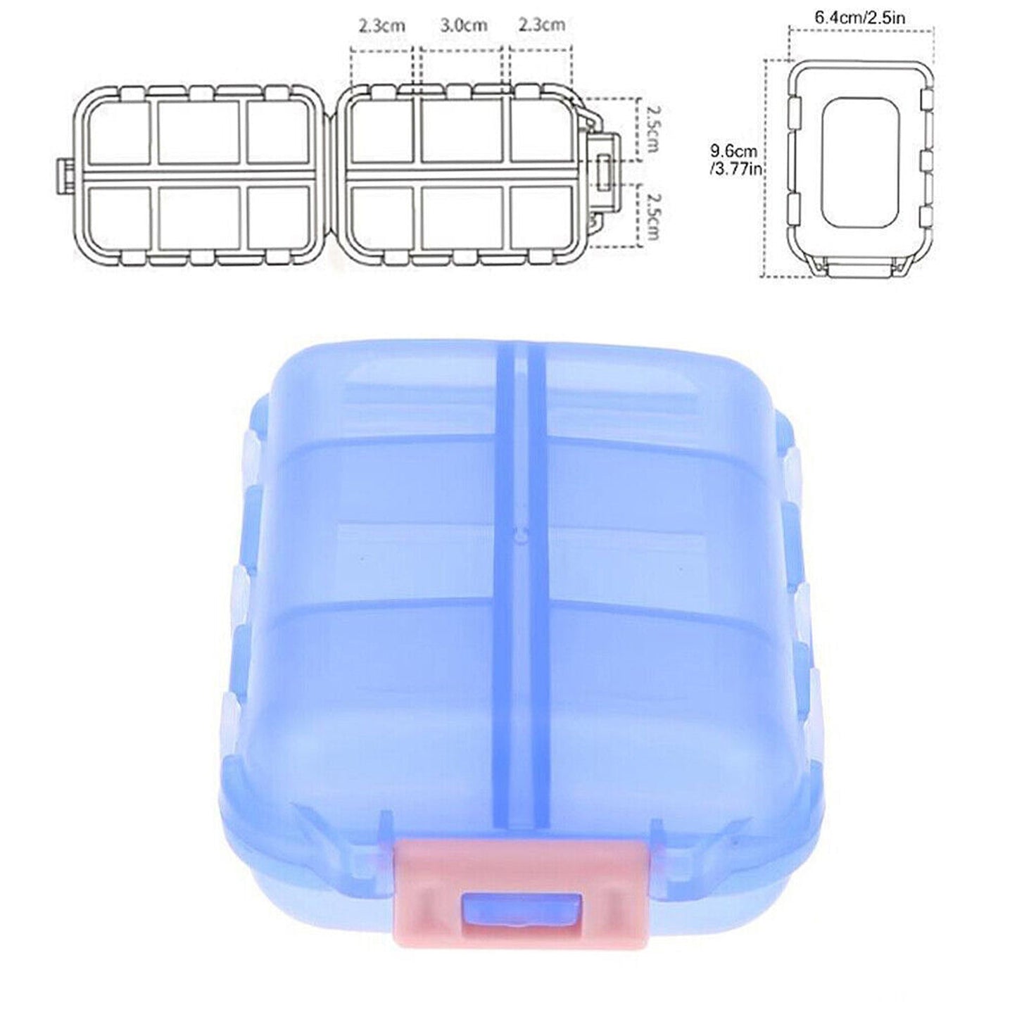 Travel Pill Box Medicine Organizer Dispenser Case for Tablets