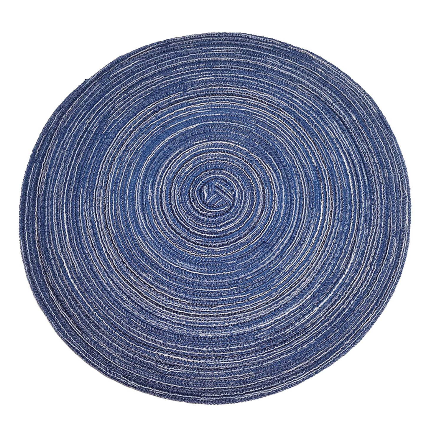 4pcs Non-Slip Jacquard-Weaved Round Placemats for Dining Table