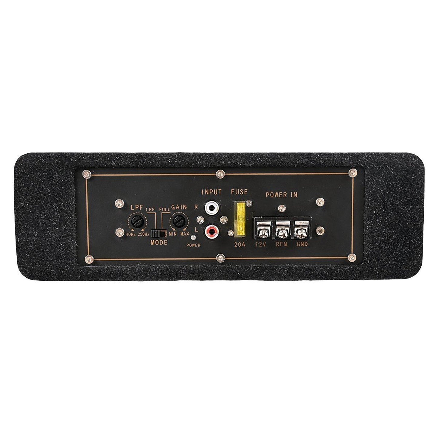 Under-Seat Subwoofer with Built-In Amplifier for Enhanced Car Audio
