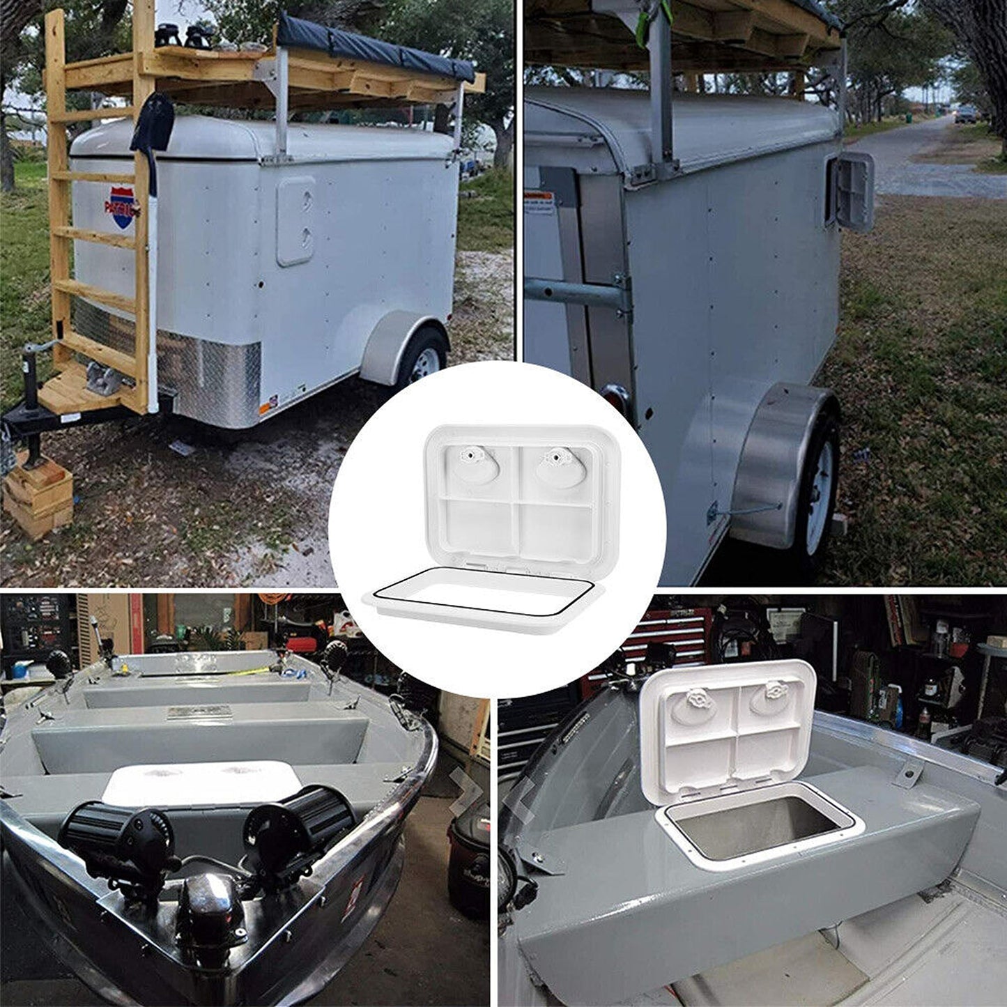 Service Access Hatch with Lockable Door for Caravans and RVs Storage Solution