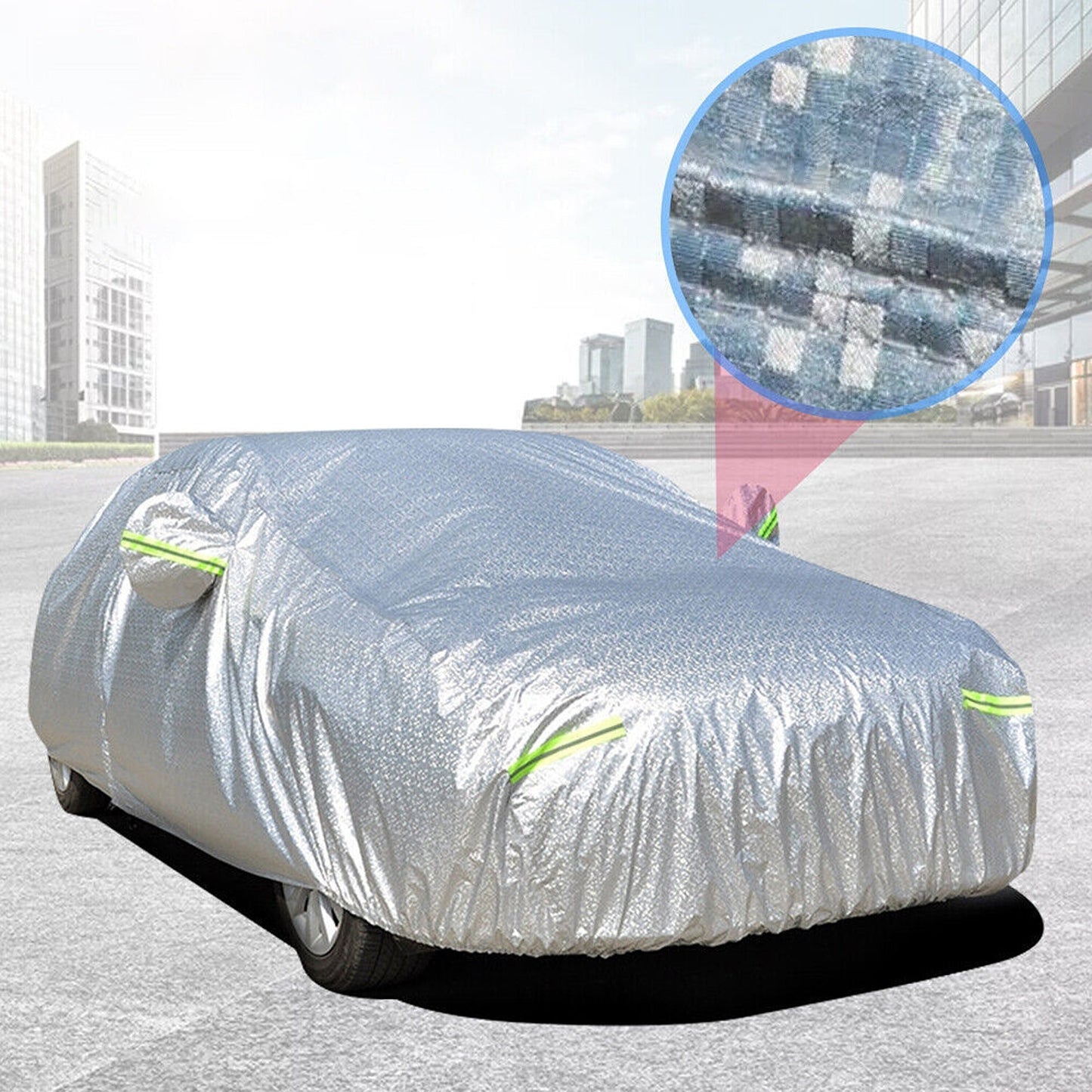 Premium 6-Layer Sedan Car Cover Waterproof UV and Hail Resistant