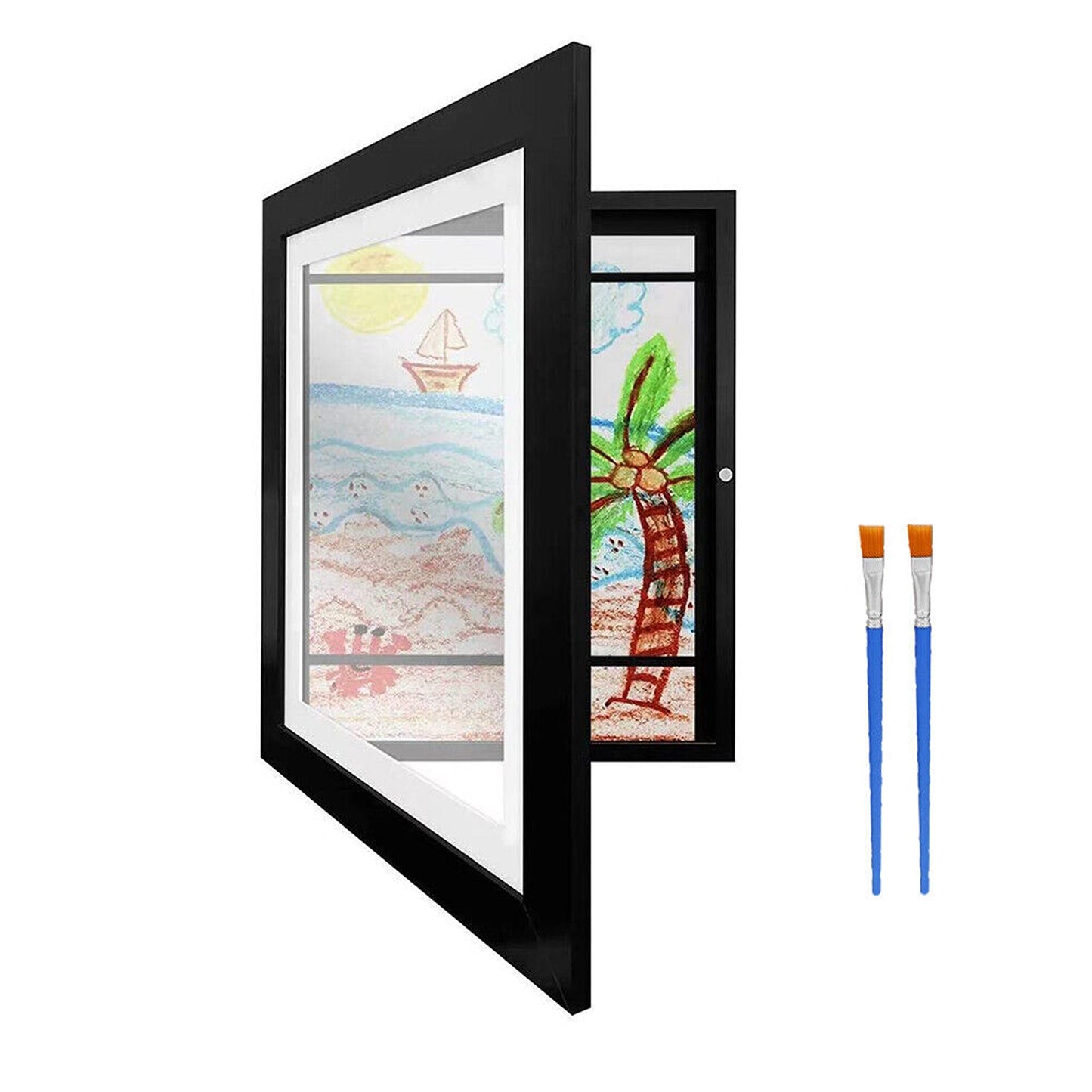 Wooden Picture Frame for Displaying Up to 150 Artworks