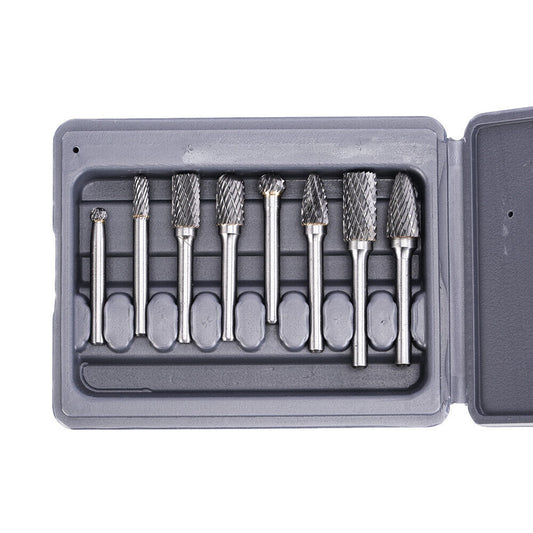 Carbide Tungsten Die Grinder Burr Set 8-Piece Rotary Tools for Metal Shaping