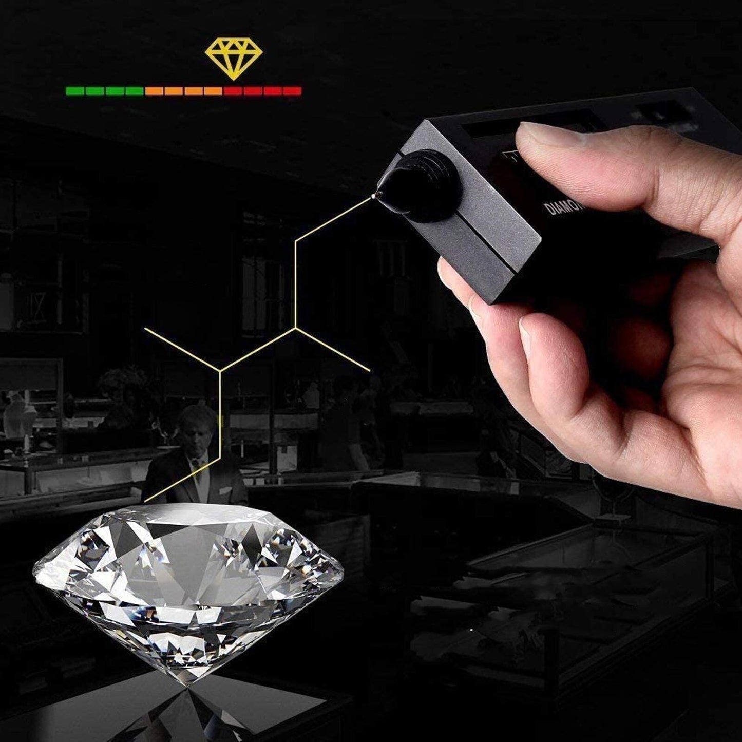 Gemstone Diamond Tester with LED Audio Selector Tool
