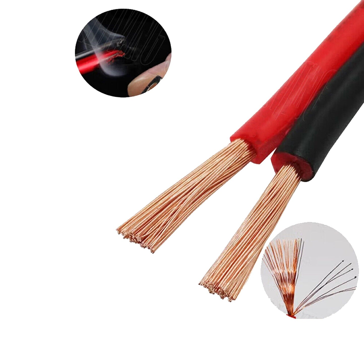 100m Red and Black Upgraded Speaker Cable for Home Stereo and Car Audio