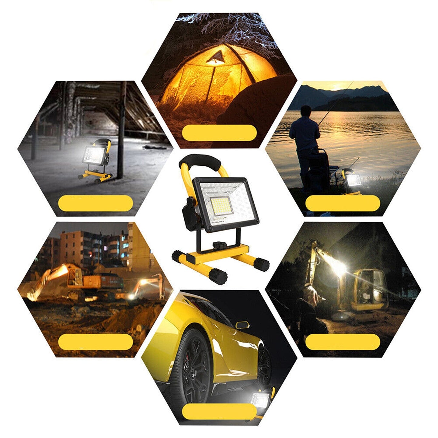 Rechargeable LED Work Torch Portable Outdoor Camping Light