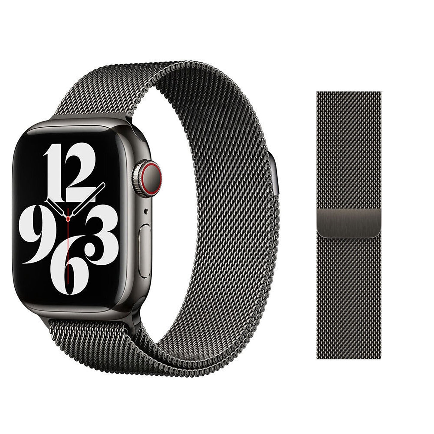 Black Magnetic Stainless Steel Strap For Watch iWatch Band Series 9 8 7 SE 6 5 4