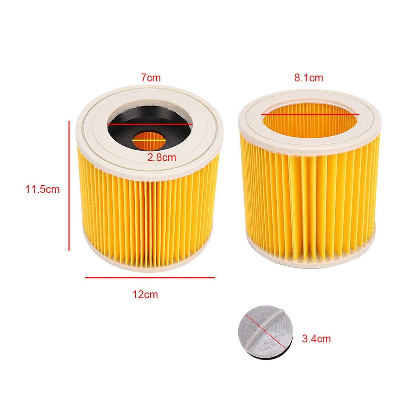 Wet and Dry Vacuum Cleaner Filter Set for Karcher WD WD2 WD3 Series