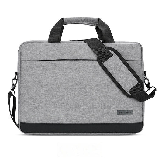 Grey Laptop Shoulder Bag Sleeve for Macbook Lenovo HP Briefcase Style