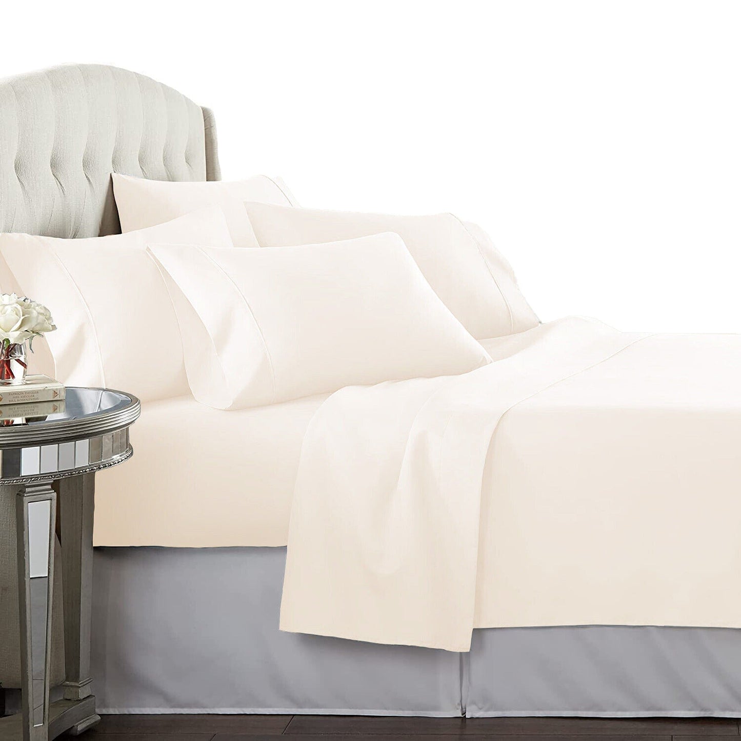 Cream All Size Sheet Set Egyptian Cotton Percale