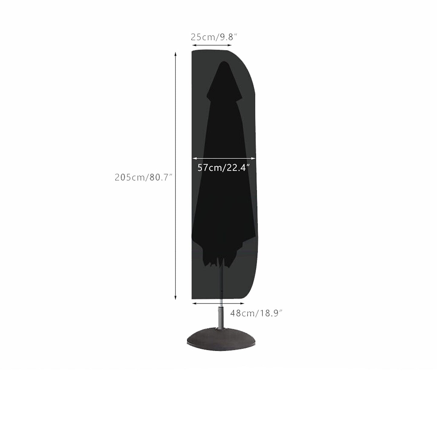 3 Sizes Outdoor Garden Cantilever Parasol Umbrella Cover