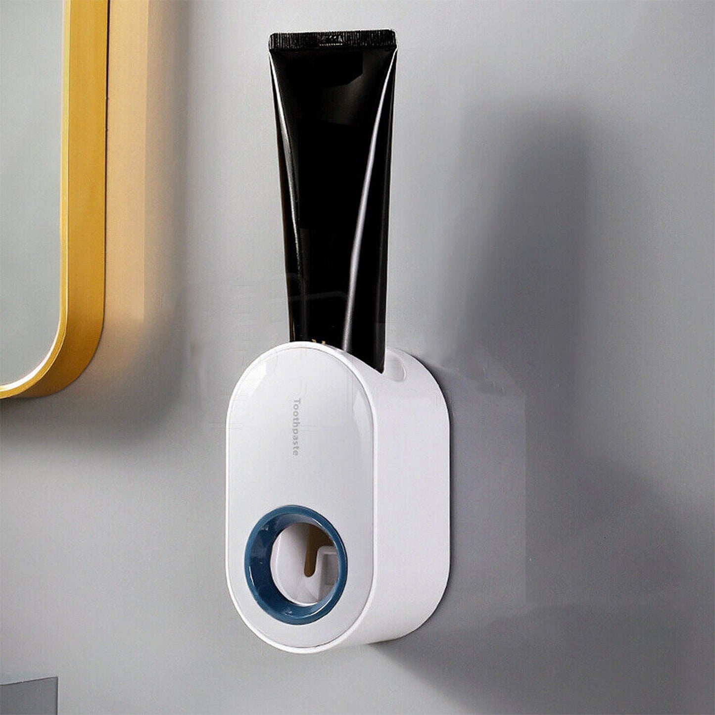 Wall-Mounted Automatic Toothpaste Dispenser and Toothbrush Holder