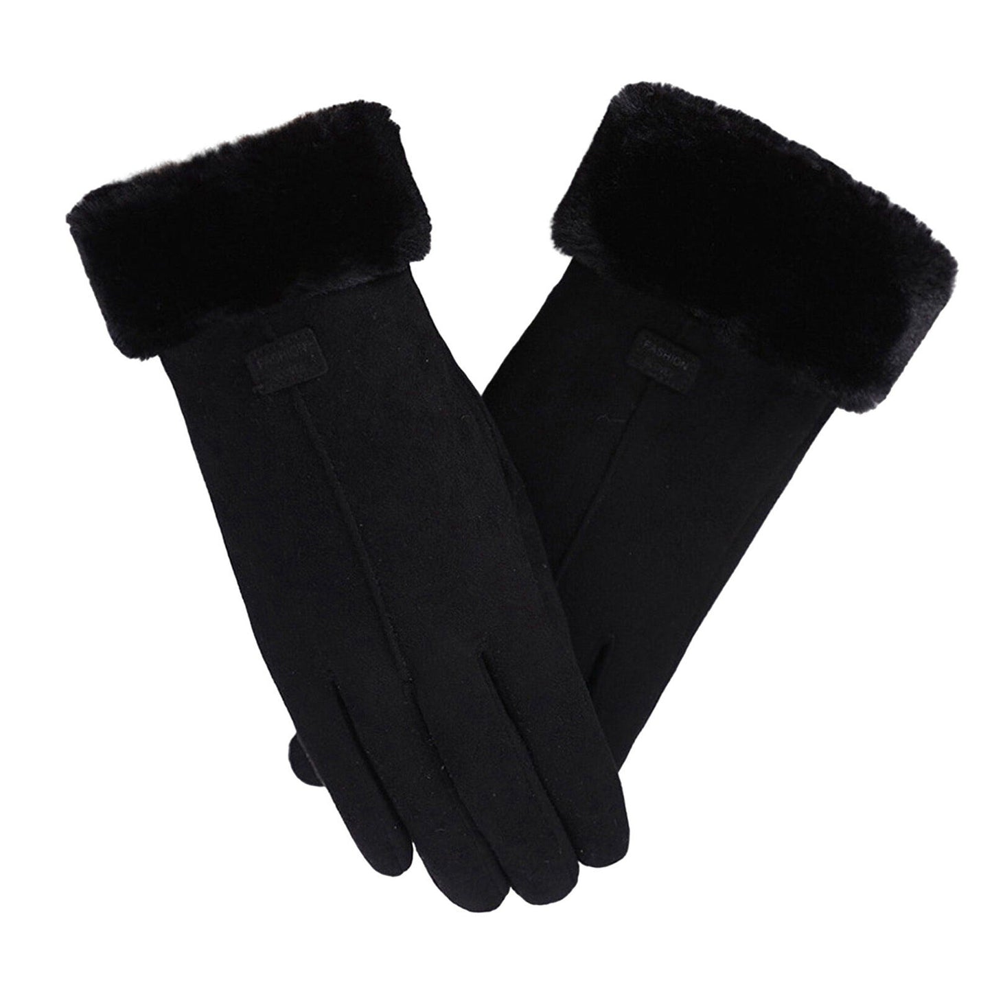 Women Thermal Sheepskin Winter Gloves Touch Screen Compatible Windproof and Warm