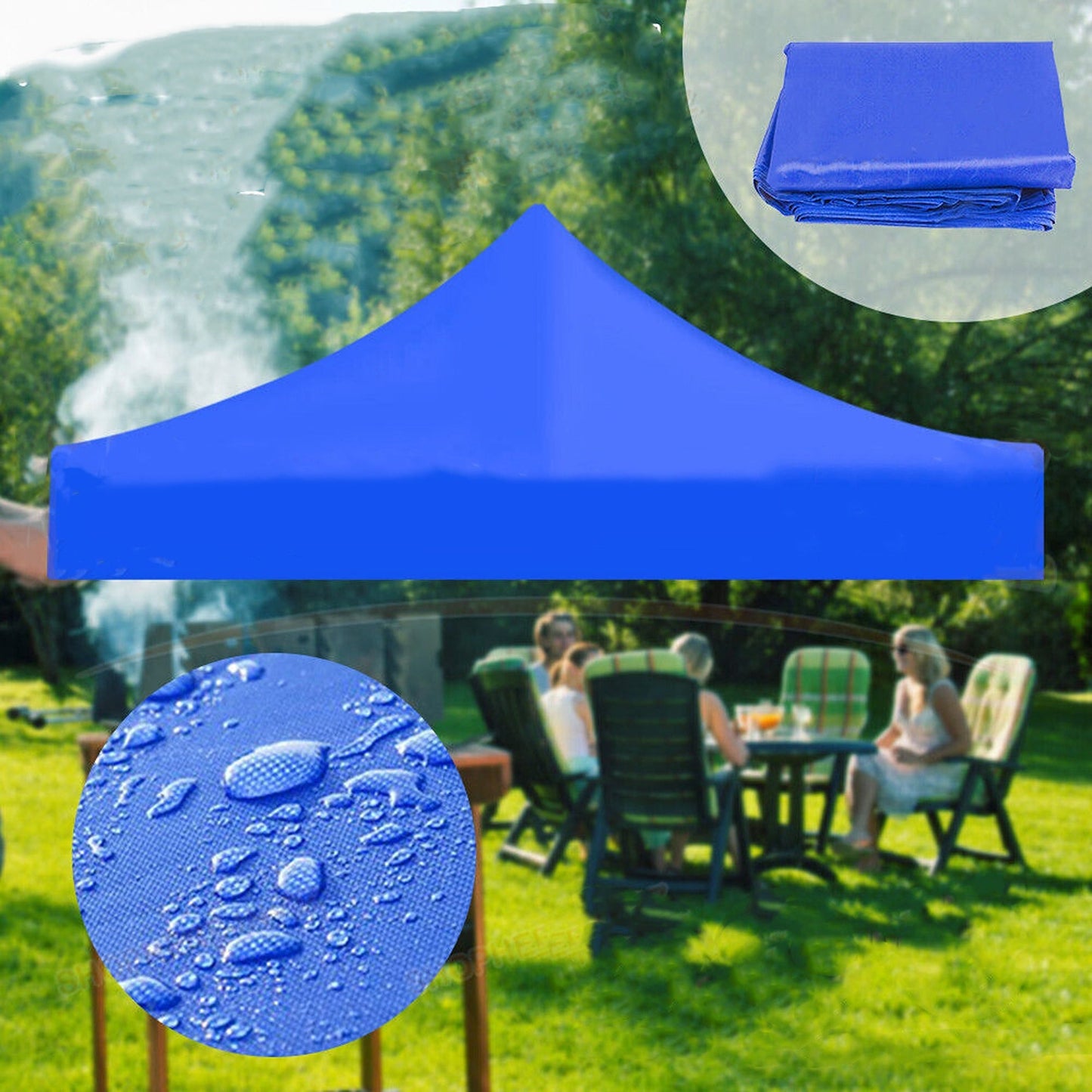 Waterproof Oxford Replacement Gazebo Top 2.9m Sun Proof