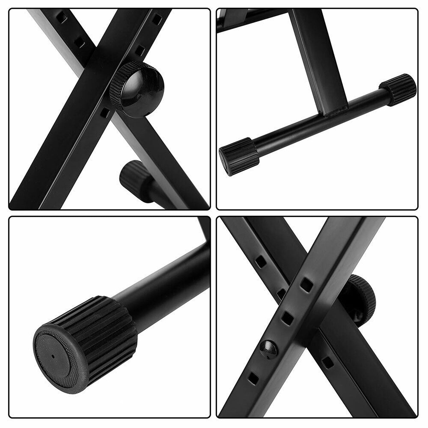 3 Way X Frame Adjustable Keyboard Bench with Soft Cushion