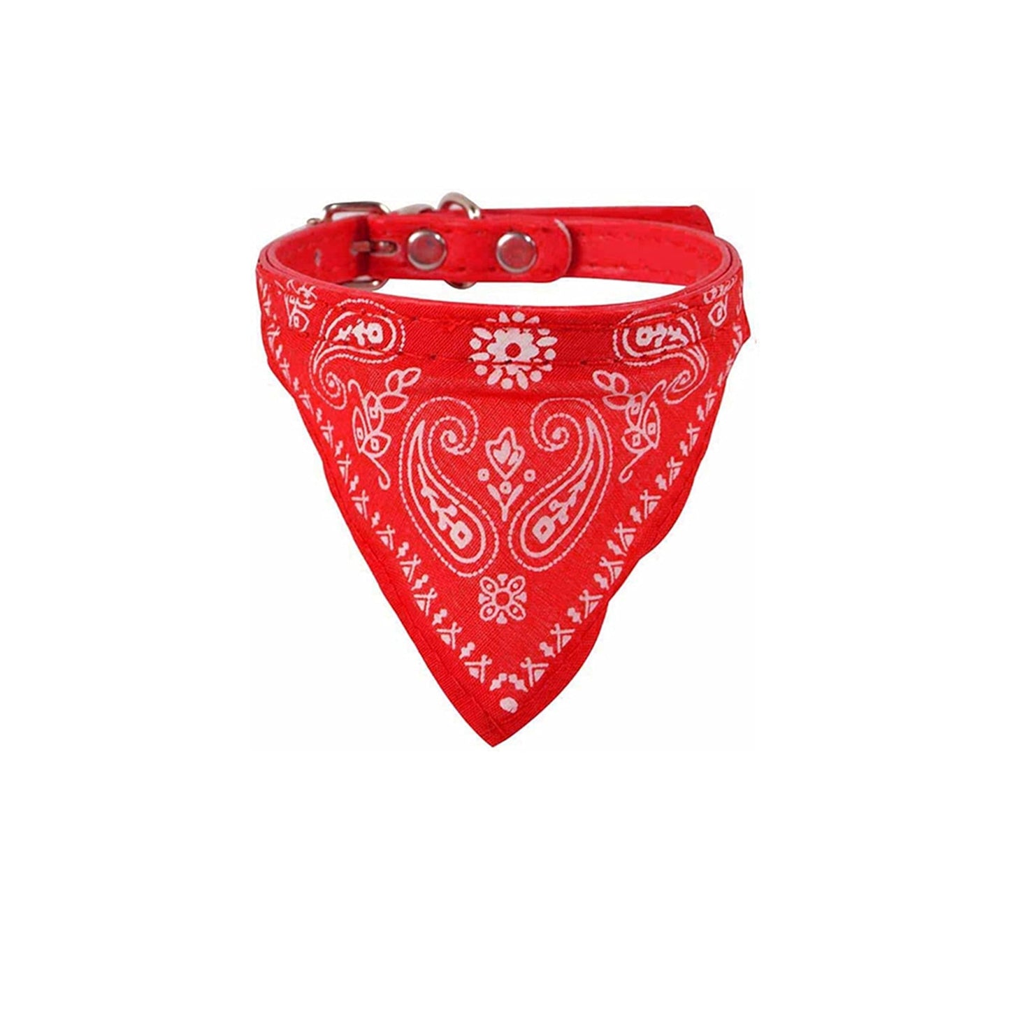 Cute Bandana Collar for Pets Adjustable Leather Neck Scarf