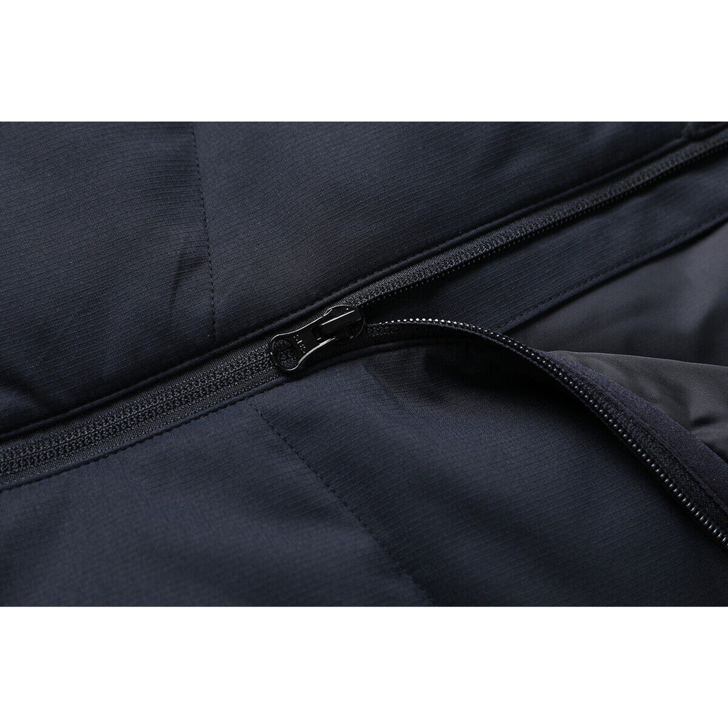 Navy Blue Vegan Active Puffer Vest Quilted Down-Free with Stretchy Panel