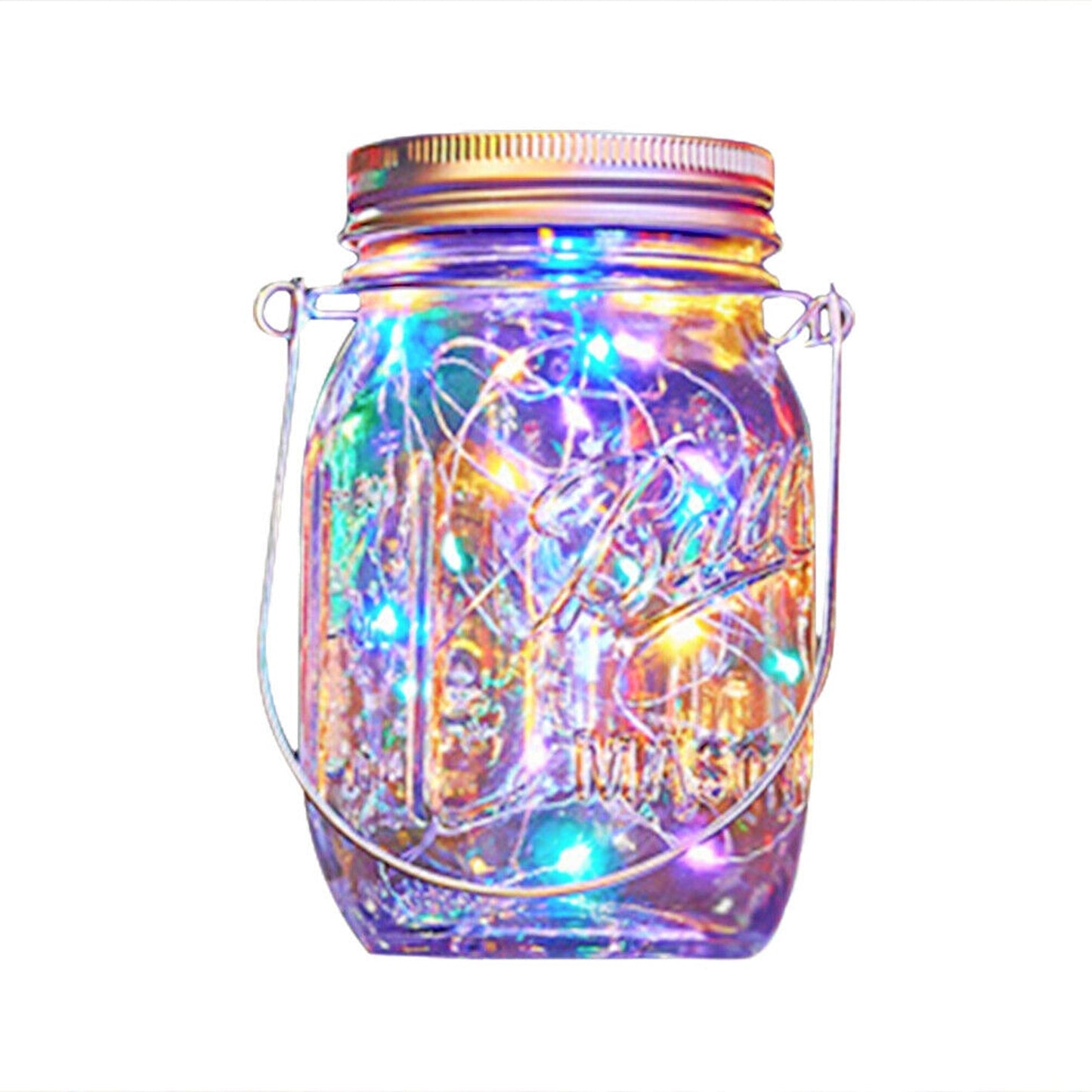 Outdoor Solar Powered Mason Jar Fairy Lights Garden Wedding Decor Lamp