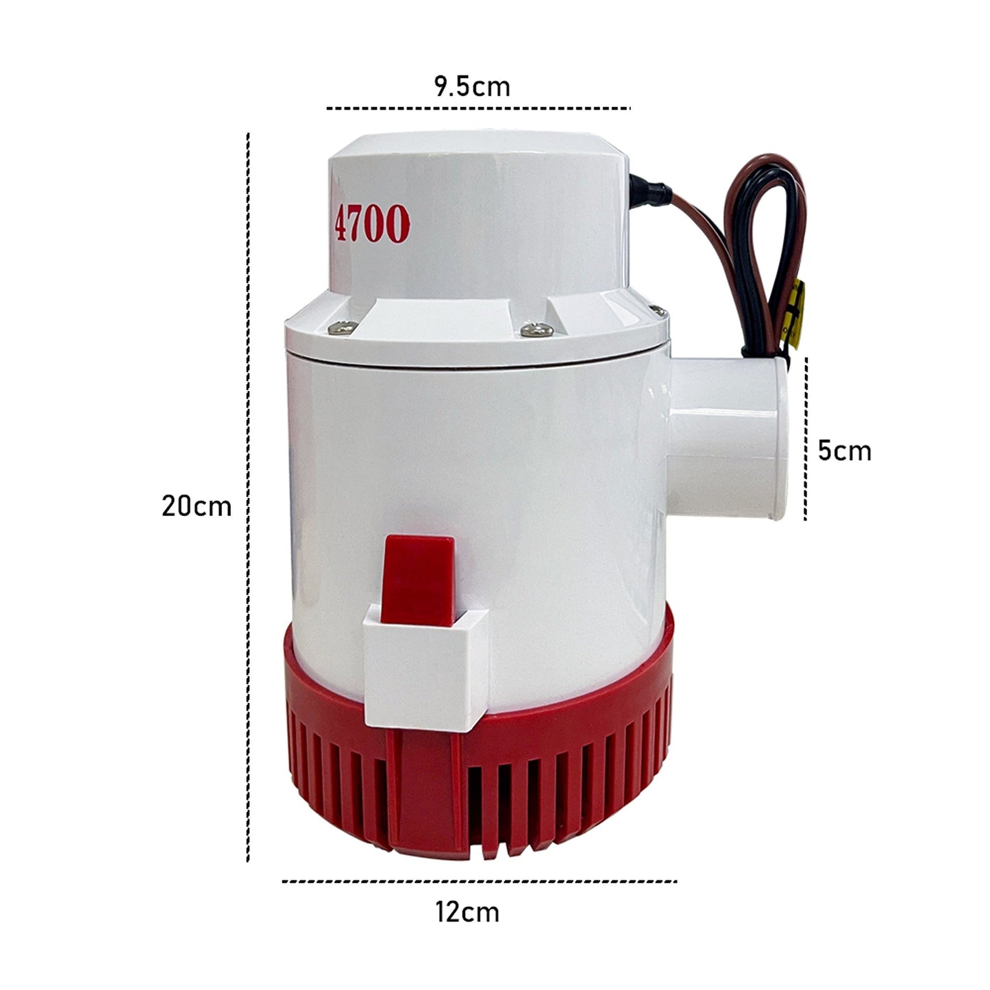 Bilge Pump 4700 GPH Submersible Water Removal for Marine Boats 12V