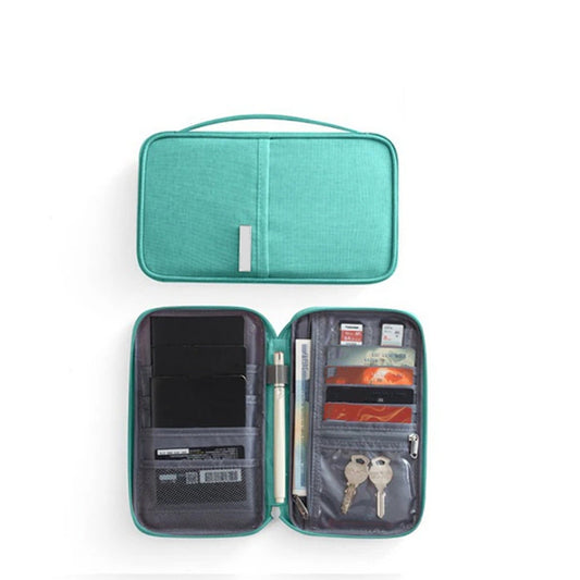 Tiffiny Blue RFID Travel Document Wallet Waterproof Passport Holder