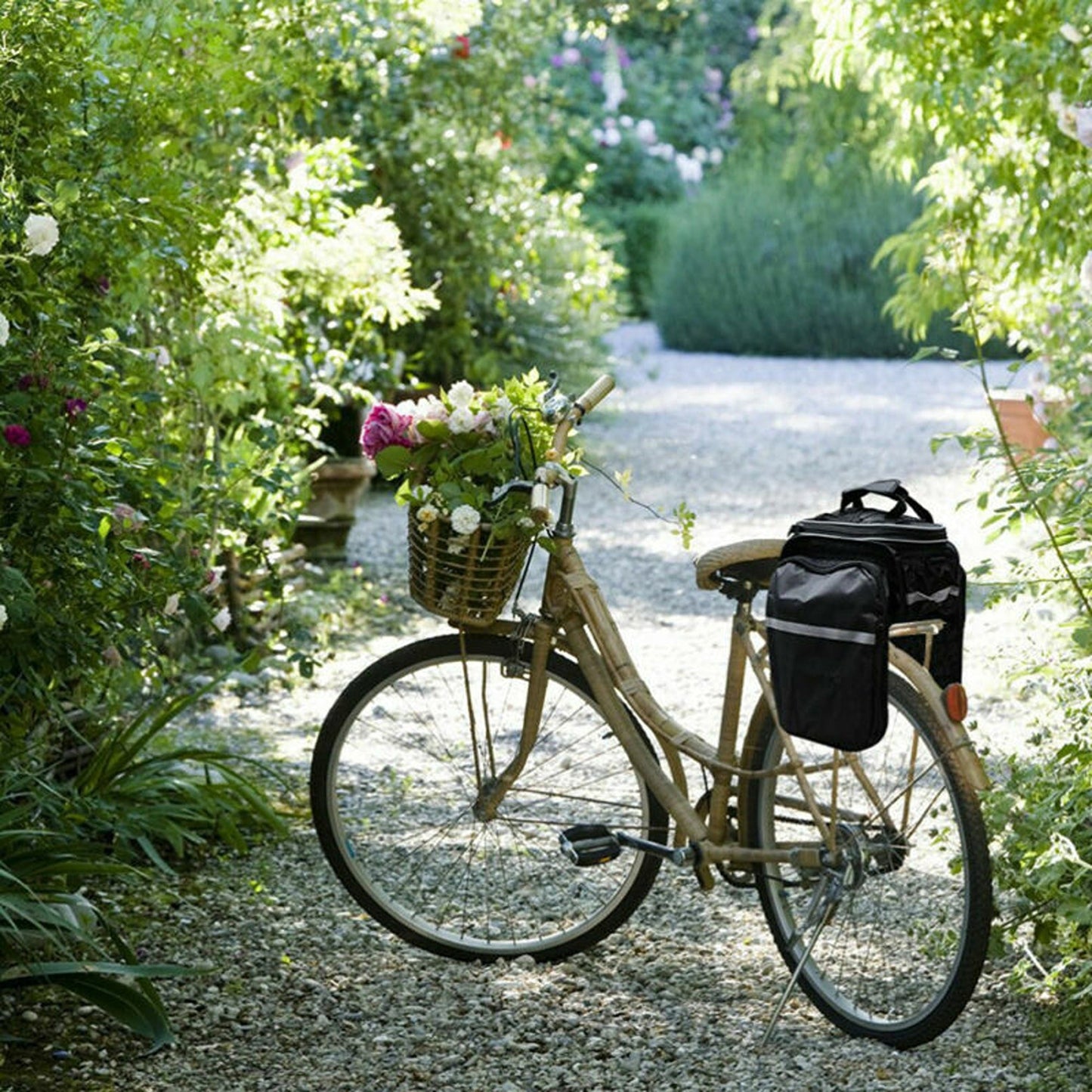 Black Rear Pannier Bike Storage Bag Waterproof Handbag
