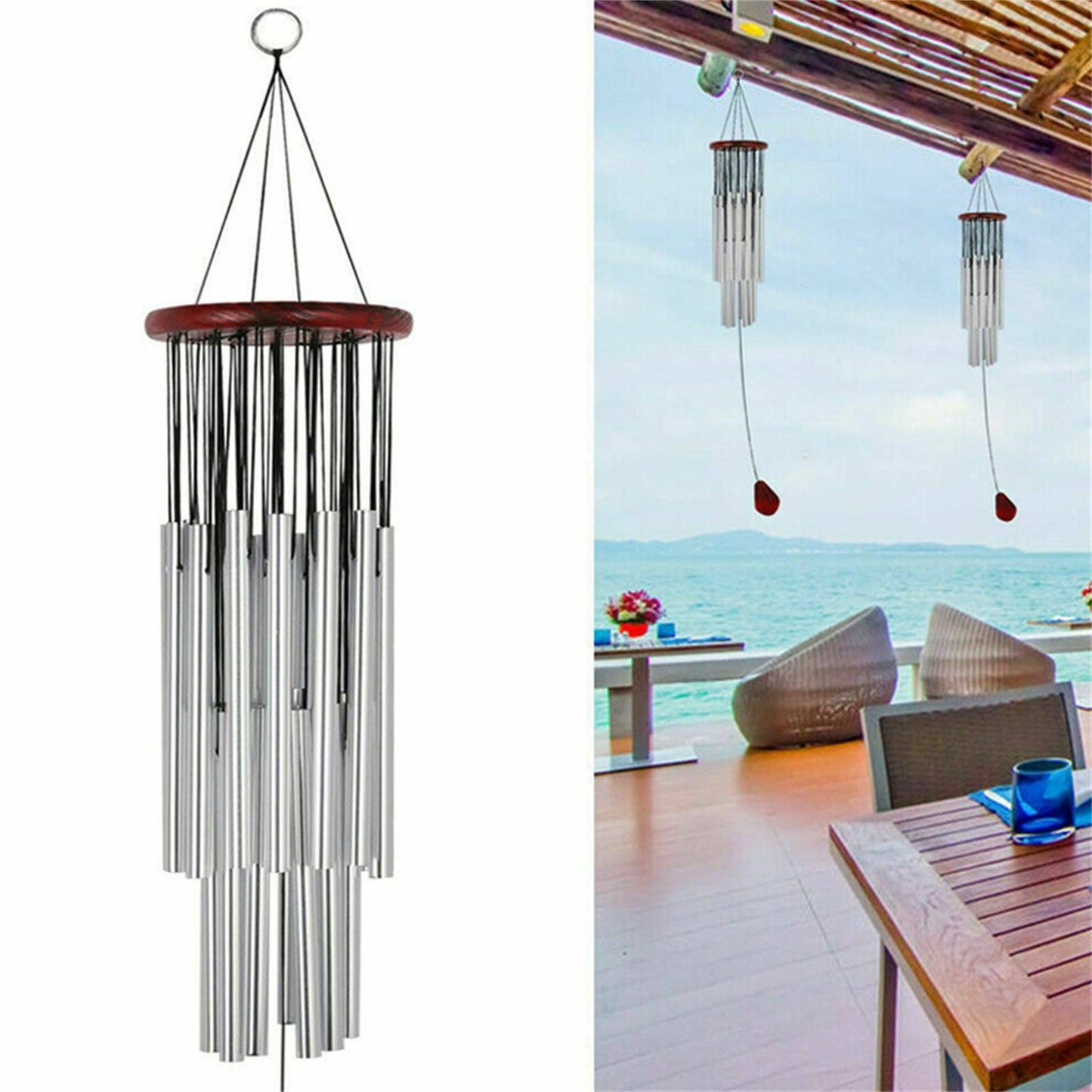 Deep Tone Wind Chime for Outdoor Garden Decor Large Chapel Bell Style