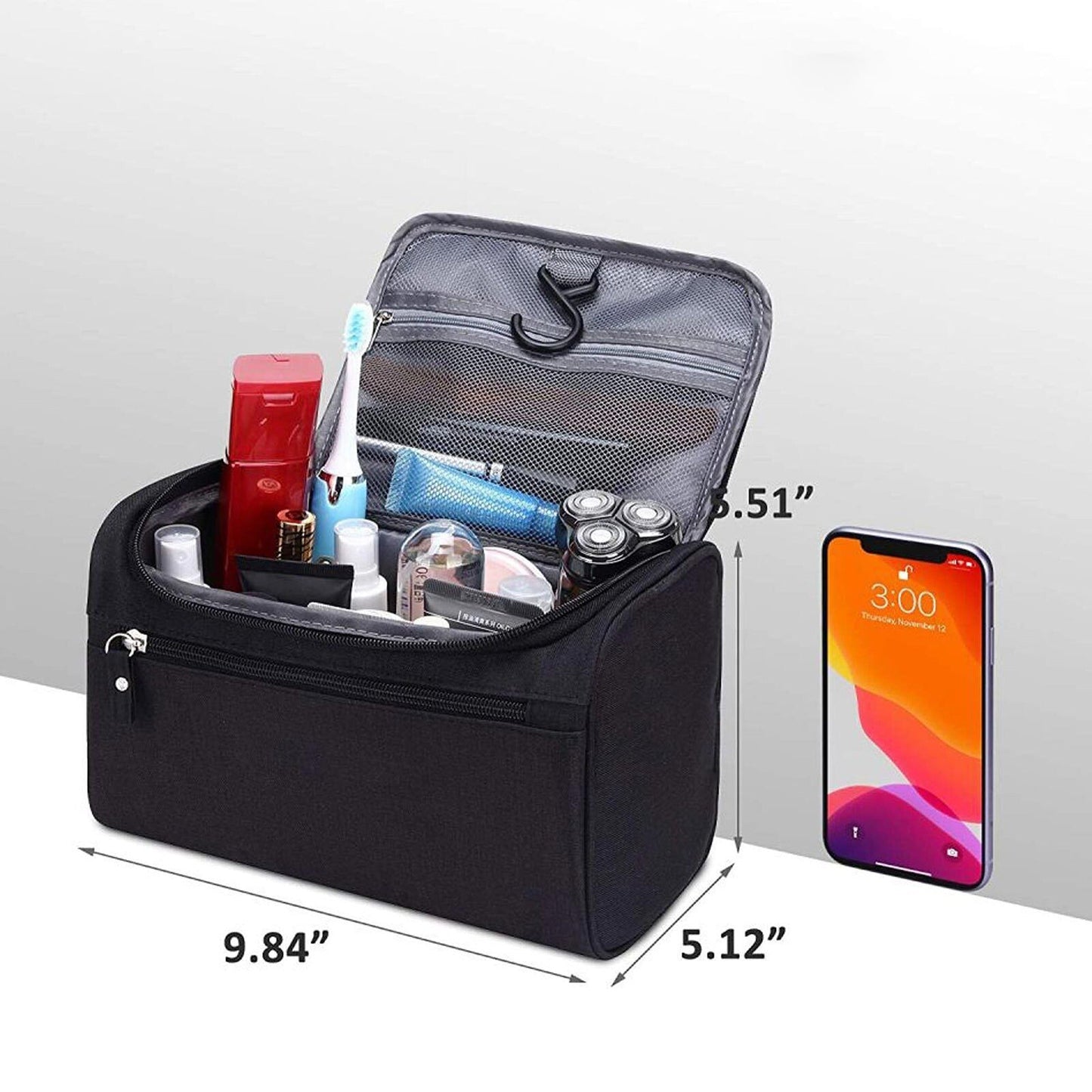 Men Waterproof Toiletry Bag Hanging Cosmetic Makeup Organizer