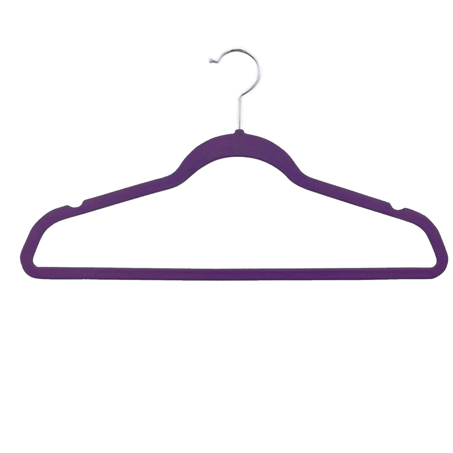 Set of 50 Coloured Non-Slip Velvet Coat Hangers for Space Saving