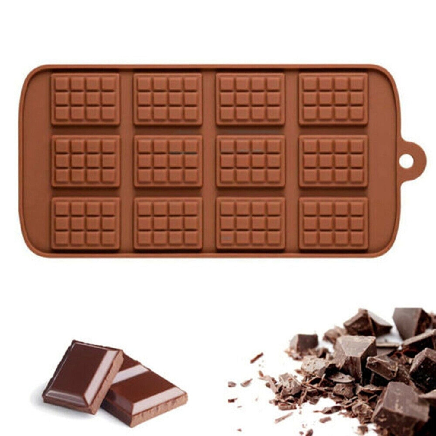 2pcs Silicone Chocolate Bar Mould Mini Candy Jelly Cake Mold