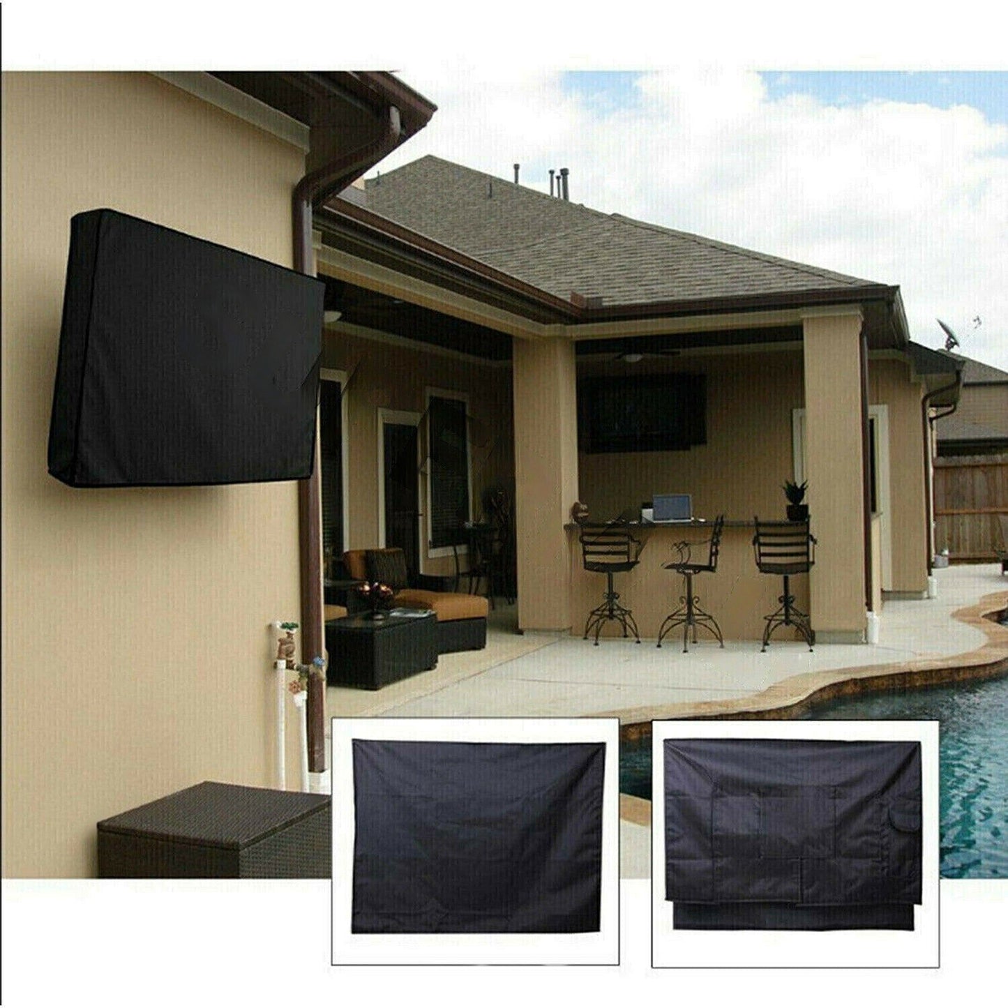 Outdoor TV Cover Dustproof and Waterproof for Flat Screen Televisions