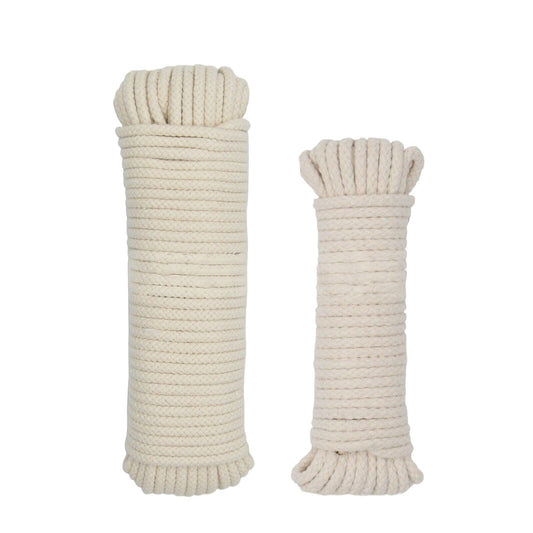 Natural Cotton Hand Craft Macrame Sash Cord Braided Rope Twine 7mm x 15m
