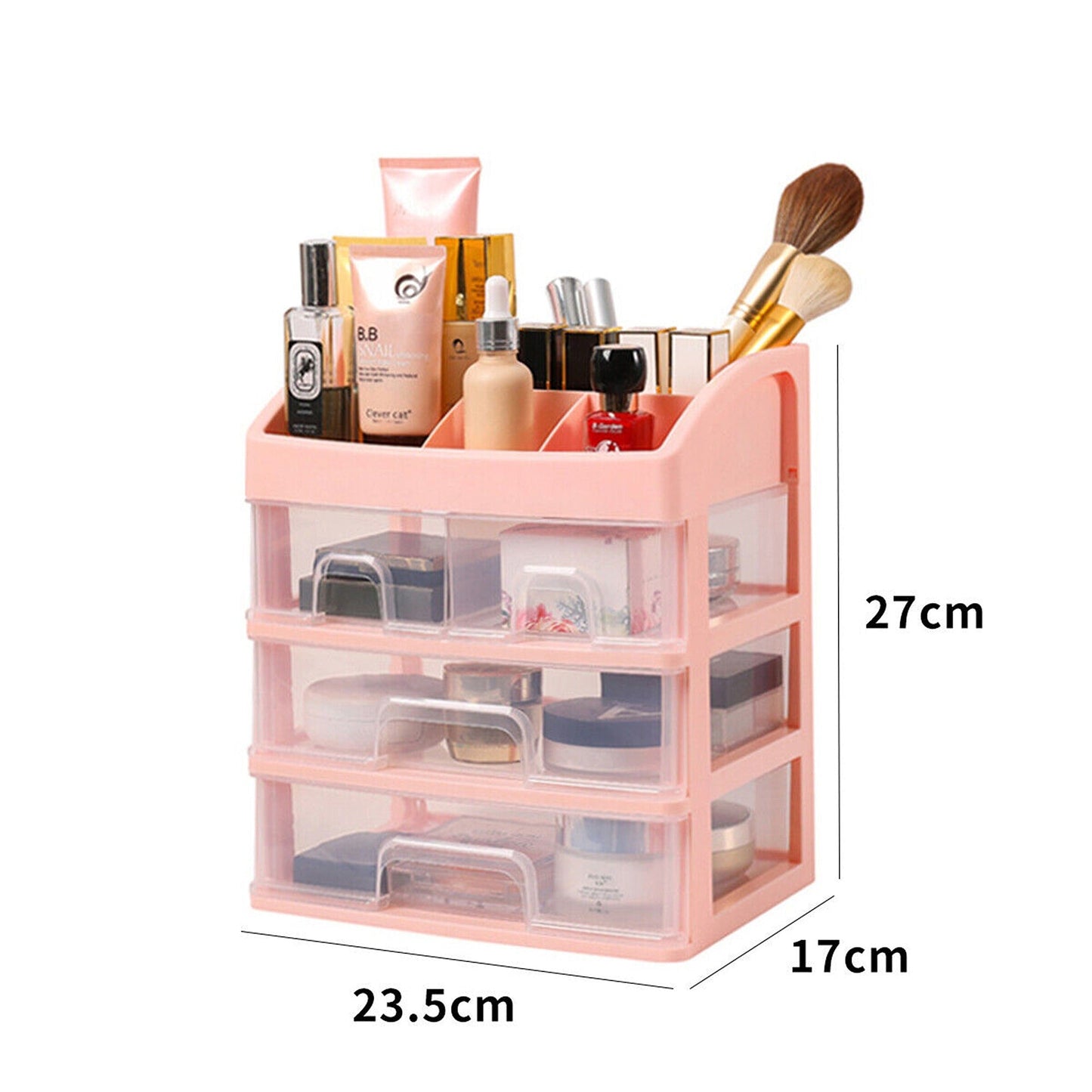 Cosmetic Organizer Box for Desk Drawer Makeup Storage Case
