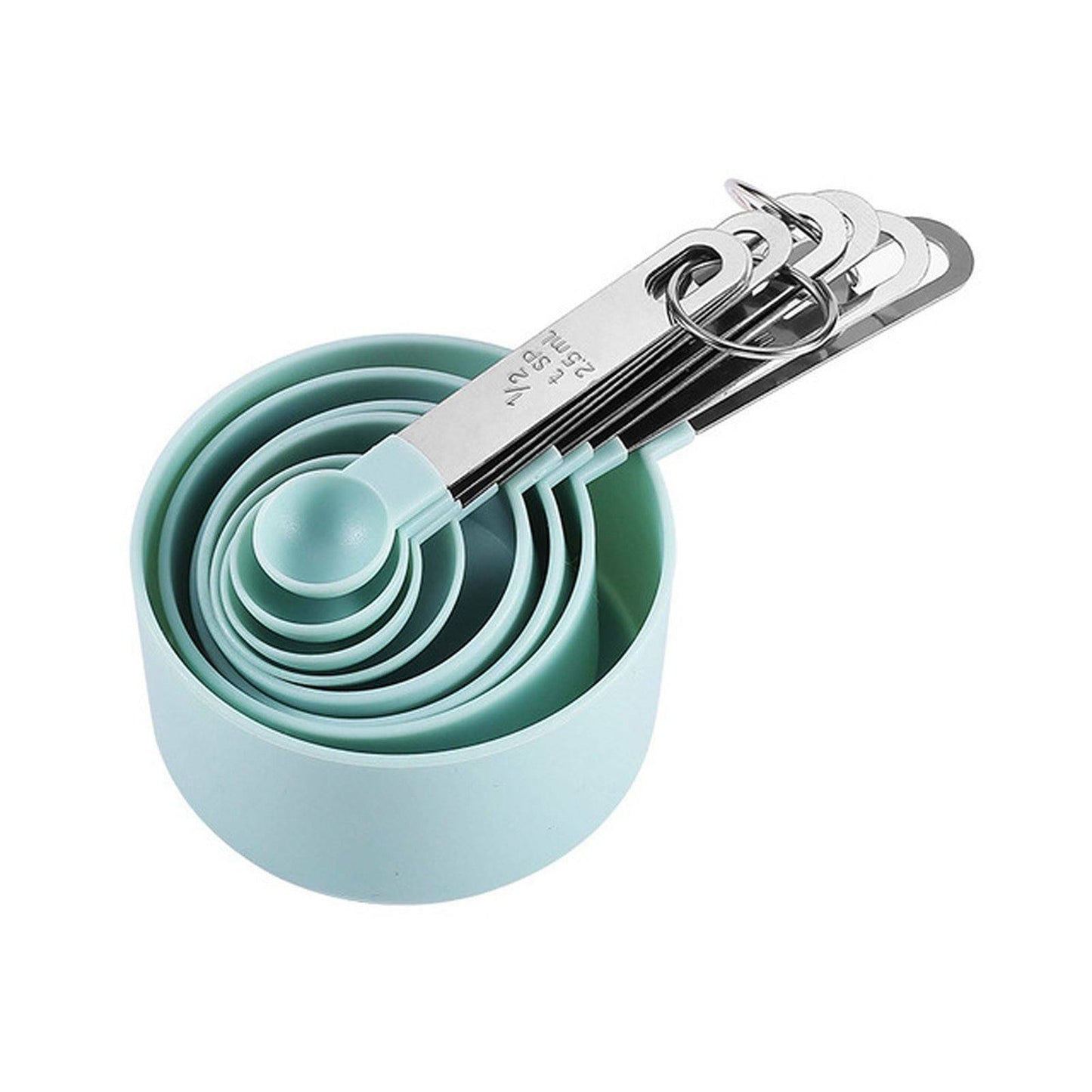 8pcs Stainless Steel Kitchen Measuring Cups and Spoons Set
